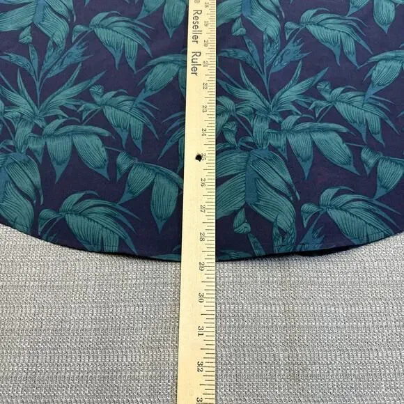 Cotton & Co Shirt Mens Medium Hawaiian Palm Leaf Button Lightweight Aloha Resort - Picture 6 of 8